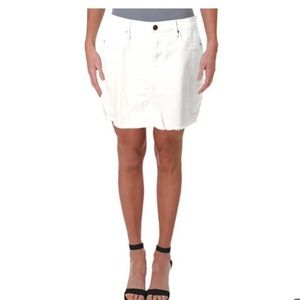 Aqua raw hem denim skirt